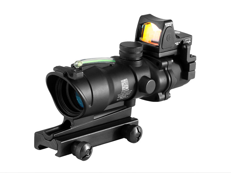 ACOG Type GL 4X32 1 BZG+PM With Green Fiber & Dimming & Sight Bead  in Black
