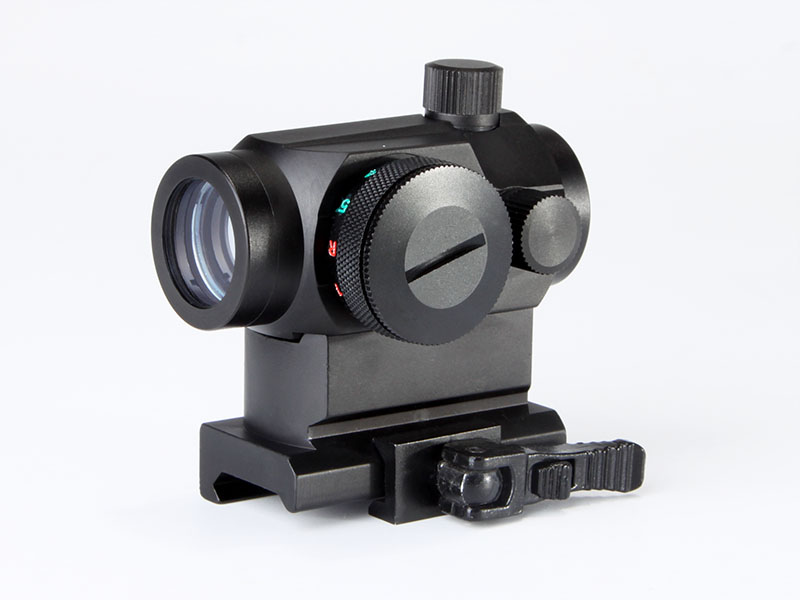 Micro T-1 1X21 Red & Green Dot QD Mount Combo Sight With Tall Riser in Black
